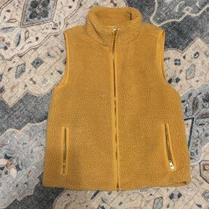 J. Crew women’s Fleece VestWarm Mustard, size small